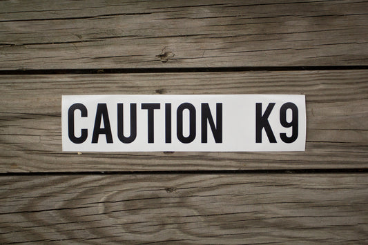 "Caution K9" Decal