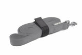 Dog leash with an elastic velcro wrap on a white background