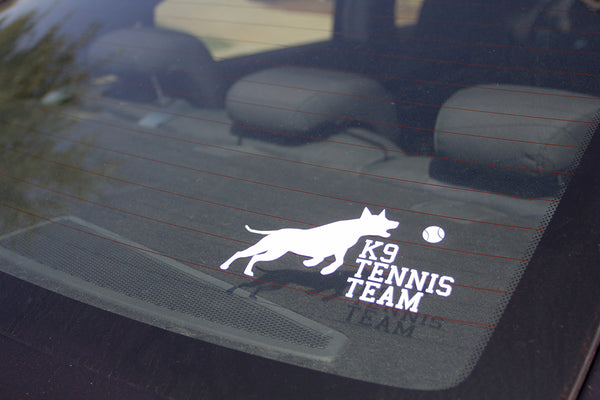 "K9 Tennis Team" Decal